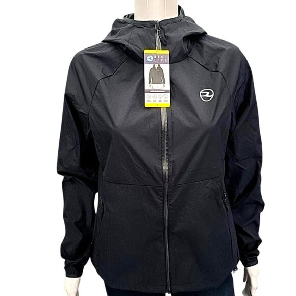 Reel Life Sm Women Jacket Mesh Lined Hooded Windbreaker UPF 30 Breathable Zip-up - Picture 2 of 7